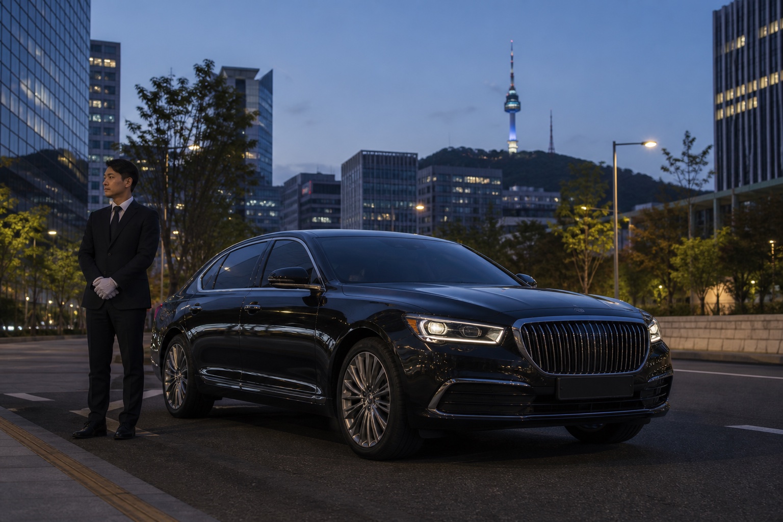 Luxury chauffeured car service in Seoul